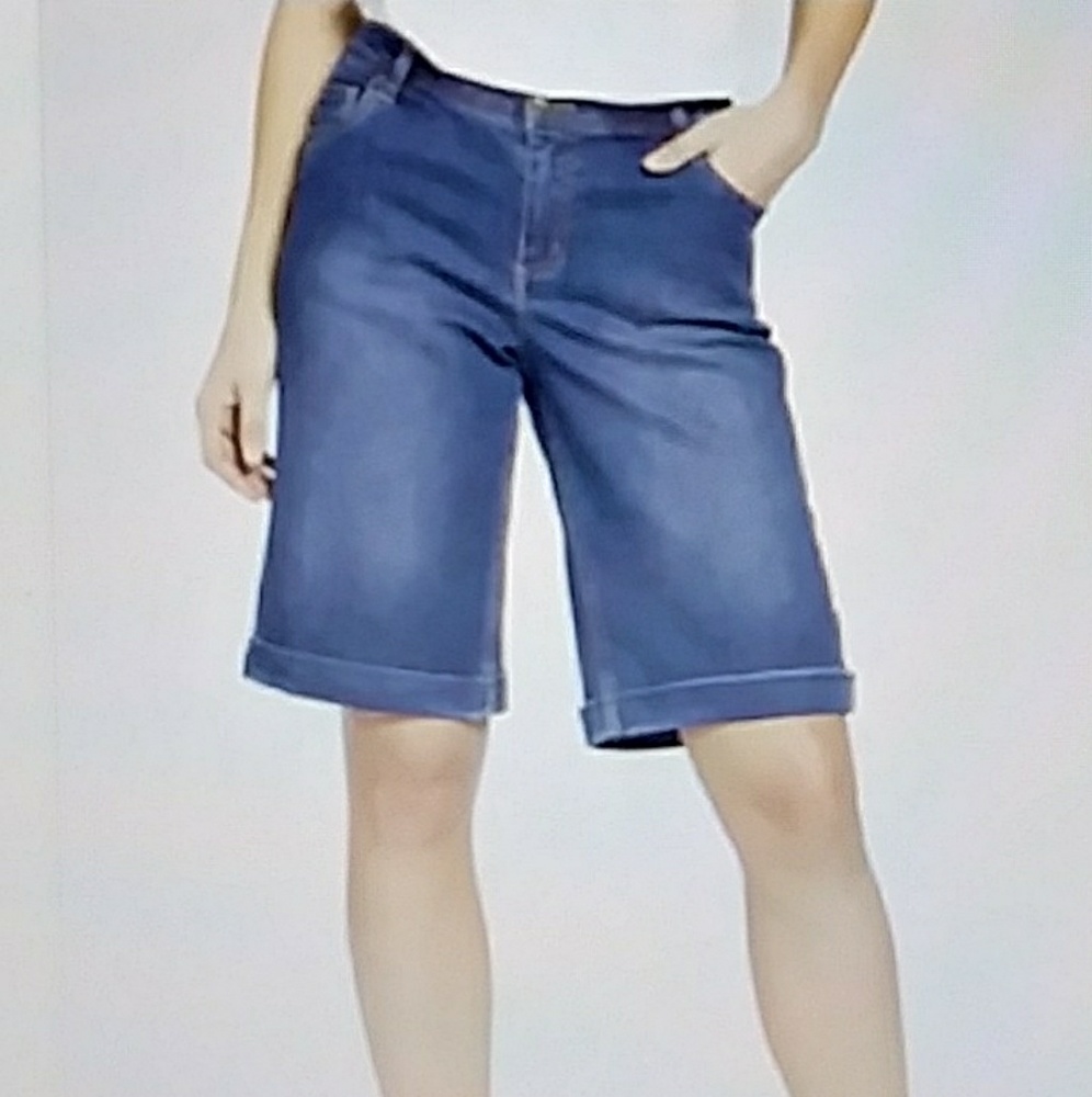 Plus-Size Stretch Jean Short